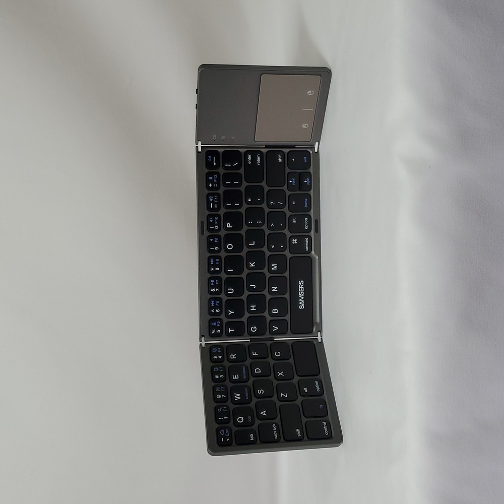 Samsers Foldable Bluetooth Keyboard With Touchpad, Full-Size Wireless ~ Black - Picture 9 of 16